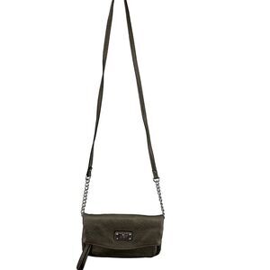 Nine West Women's Silver Crossbody Bag Small Chain Strap Casual Wristlet